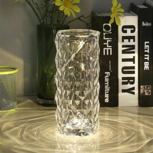 Érintésvezérelt vezeték nélküli henger alakú asztali lámpa USB porttal - hideg- és melegfehér fényű hangulatvilágítás (BBJ) - Image 5