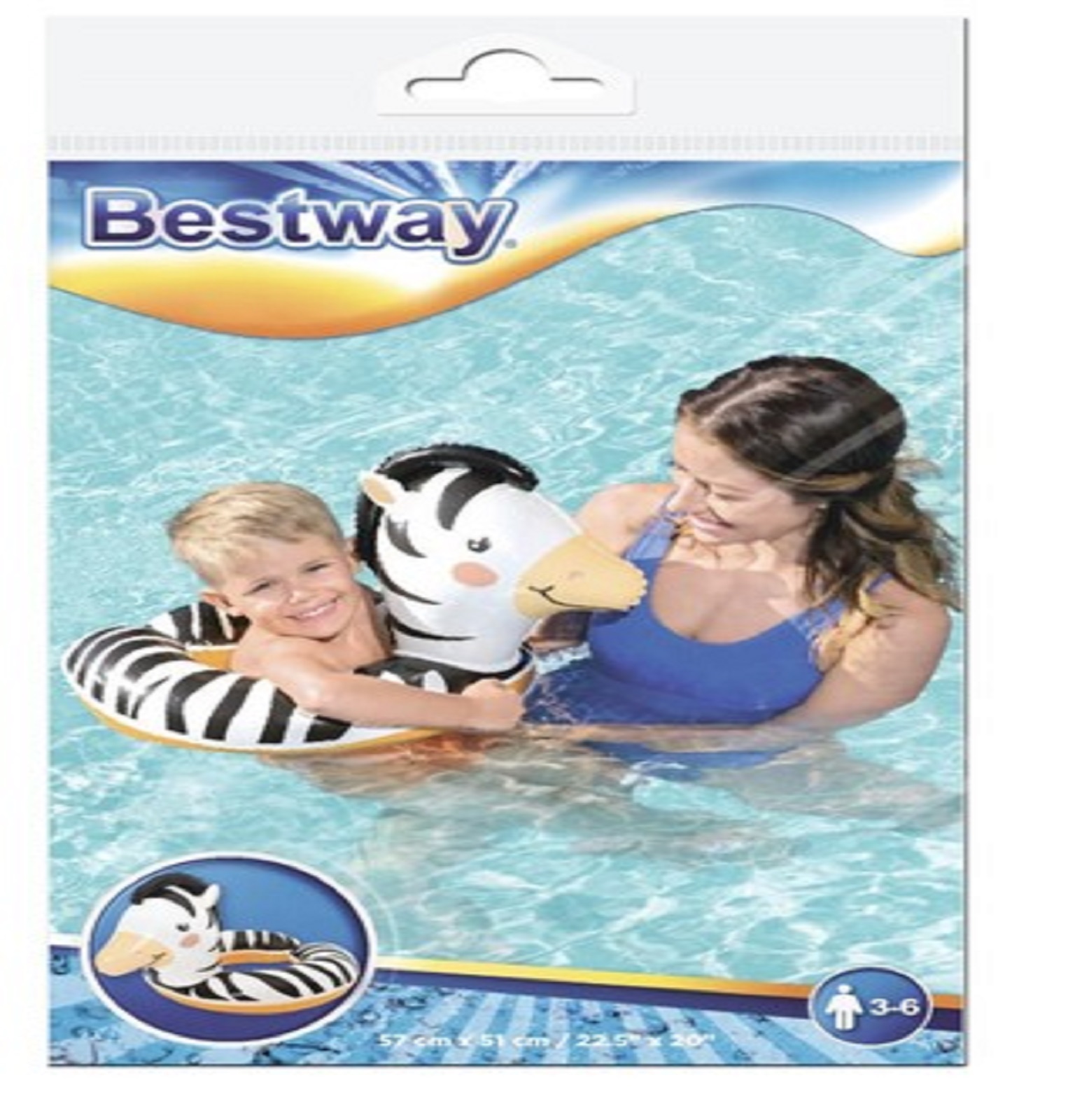 Bestway 3 db-os rugalmas anyagból készült úszógumi szett gyerekeknek – tukán, zebra, majom (BB-17782) (3)