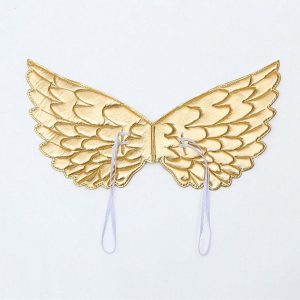 Farsangi unikornis jelmez kislányoknak szivárványszínű ruhával, fejdísszel és szárnyakkal - L méret - 130 cm magasságra (BBJ) - Image 5