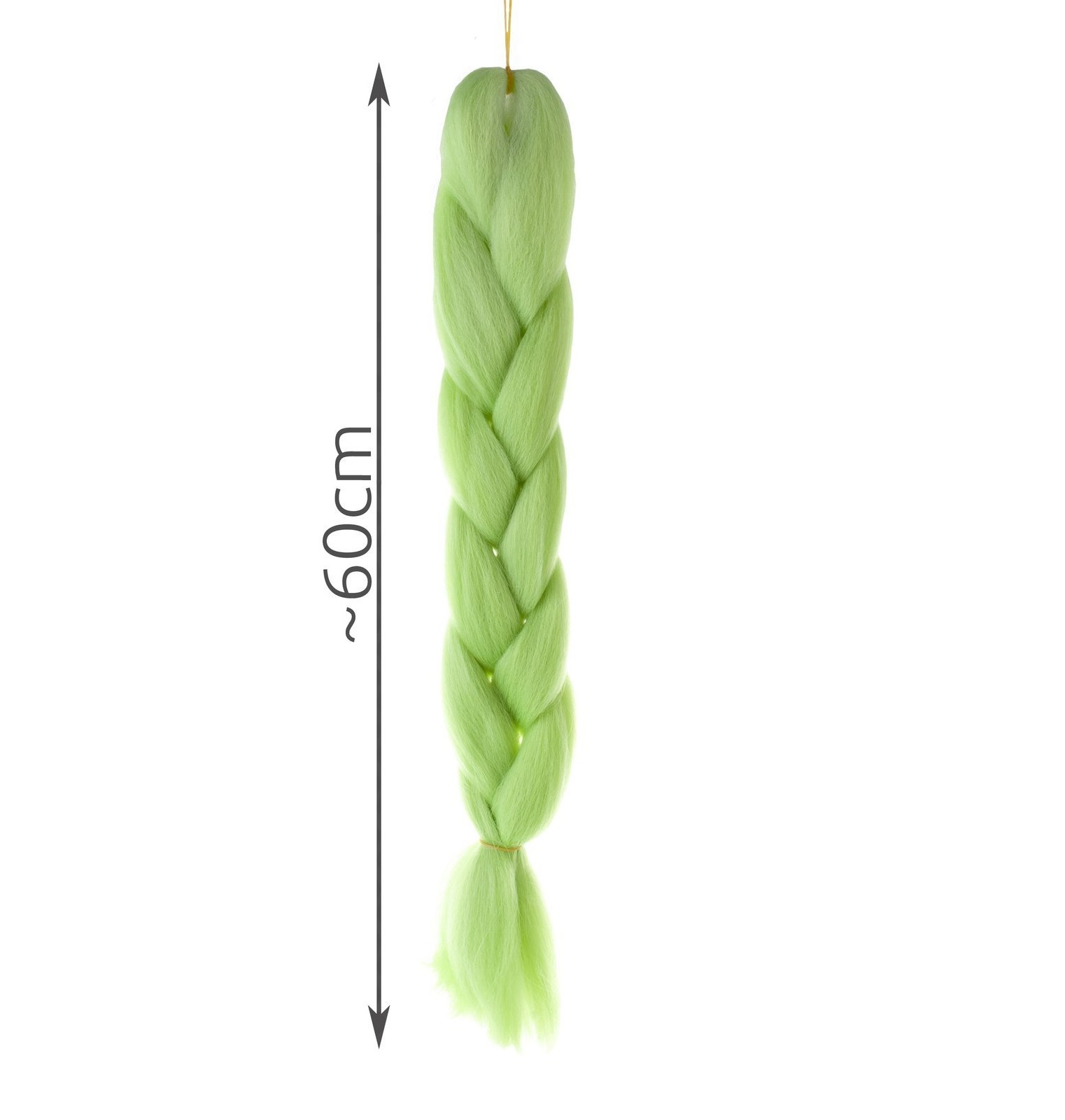Hőálló, formázható szintetikus hajfonat, farsanghoz, partikhoz, leánybúcsúra – 60 cm, zöld (BB-10352) (3)