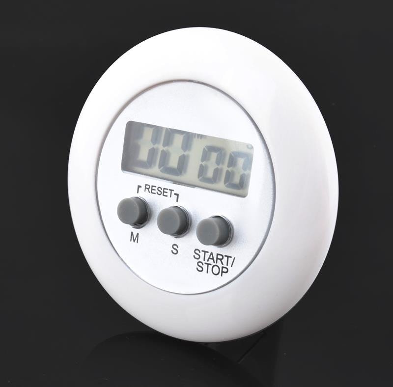 Mágneses konyhai időzítő óra LCD kijelzővel, állítható állvánnyal – 6 cm, fehér (BB-1692) (7)