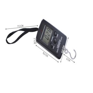 Többfunkciós, hordozható - digitális LED függőmérleg háttérvilágítással - 40 kg-ig (BBV) - Image 5