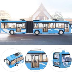 City bus - nagy méretű távirányítós csuklós trolibusz világító fényszórókkal és tölthető akkumulátorral - 36 cm (BBJ) - Image 4