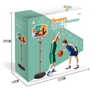 80-200 cm-ig állítható magasságú, állványos gyermek kosárlabda palánk hálóval kül- és beltérre (BBJ) - Image 3