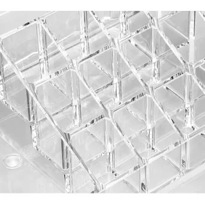 Kozmetikai rendszerező rengeteg rekesszel és kivehető, 360°-ban forgatható, 5x nagyítású sminktükörrel (BBV) - Image 14