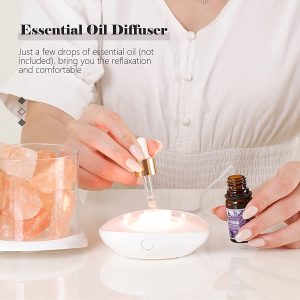 Hangulatlámpa himalája só kristályokkal, állítható színű LED fénnyel és aroma párologtató funkcióval (THM) - Image 5