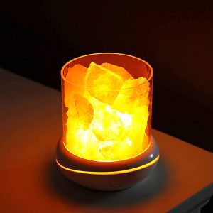 Hangulatlámpa himalája só kristályokkal, állítható színű LED fénnyel és aroma párologtató funkcióval (THM) - Image 7