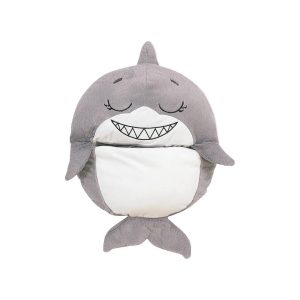 Pihe-puha plüssállattá alakítható hálózsák gyerekeknek - vidám cápa alakú, kompakt, összecsukható hálózsák (BBJ) - Image 5