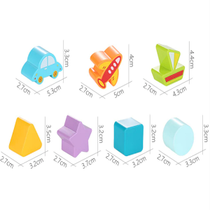 3 az 1-ben interaktív, készségfejlesztő zenélő kisbusz gyerekeknek - xilofonnal, színes gyöngyökkel, különféle formájú kockákkal (BBJ) - Image 7