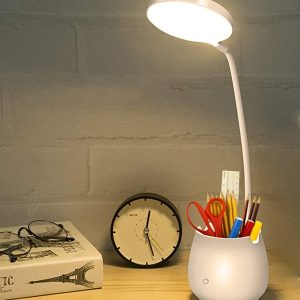 SS-530 3in1 asztali LED lámpa, tolltartó és hangszóró - USB-ről tölthető multifunkciós, hajlítható lámpa tanuláshoz, munkához (BBV) - Image 5