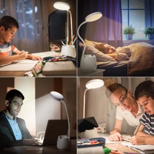 SS-530 3in1 asztali LED lámpa, tolltartó és hangszóró - USB-ről tölthető multifunkciós, hajlítható lámpa tanuláshoz, munkához (BBV) - Image 3