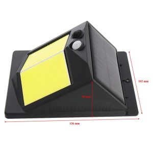 BB02 mozgásérzékelős, napelemes lámpa - két síkban világít - 14 x 5 x 10 cm (BBV) - Image 4