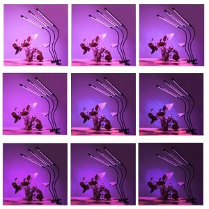 Flexibilis csíptethető-, és állítható 3 karos LED növénynevelő lámpa - 3 világítási móddal, 9 állítható fényerősséggel (BBV) - Image 6