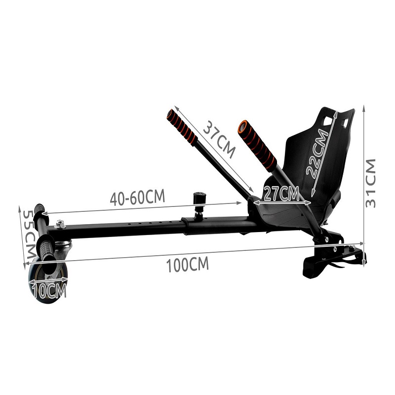 Hoverkart állítható ülés elektromos Hoverboard rollerekhez – 130 kg teherbírással (BB-9453) (5)
