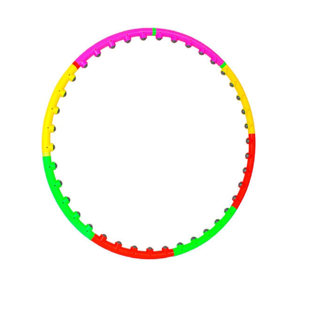Karcsúsító hulahopp karika mágneses masszírozóval – 40 darab masszázsgömbbel – többszínű (BB-0251) (7)