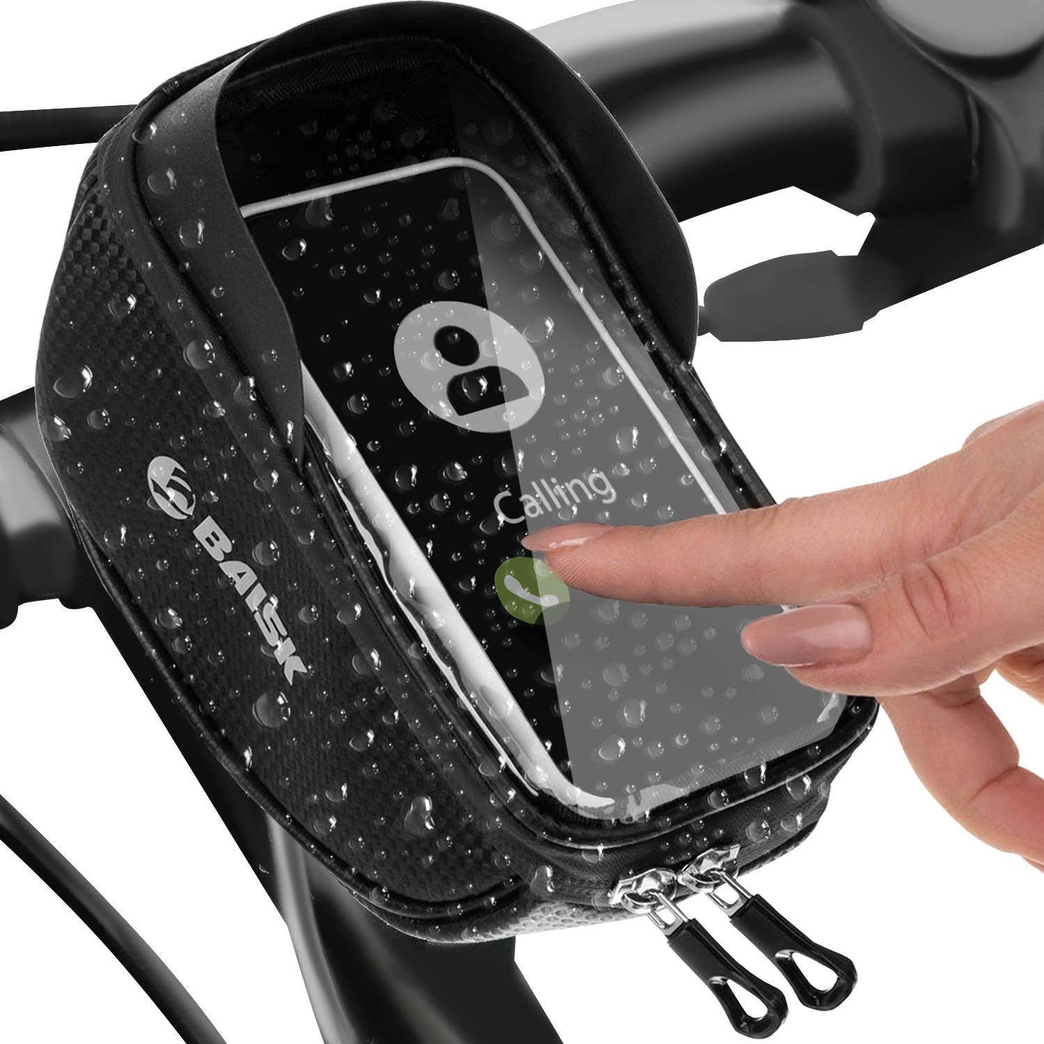 Kormányra szerelhető, vízálló kerékpár táska átlátszó telefon tokkal (BB-14206) (9)