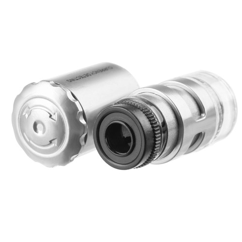 Mini zsebmikroszkóp ökológiai bőrtokkal – 60 x nagyítás, LED-, és UV fénnyel (BB-0430) (2)