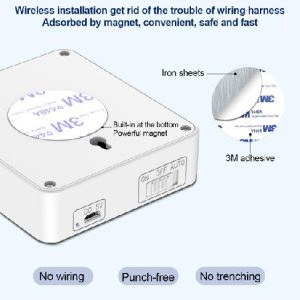 Mozgásérzékelős szögletes éjjeli lámpa - mágnessel rögzíthető éjszakai irányfény lépcsőkhöz, folyosókra (BBV) - Image 14