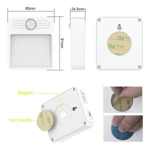 Mozgásérzékelős szögletes éjjeli lámpa - mágnessel rögzíthető éjszakai irányfény lépcsőkhöz, folyosókra (BBV) - Image 13