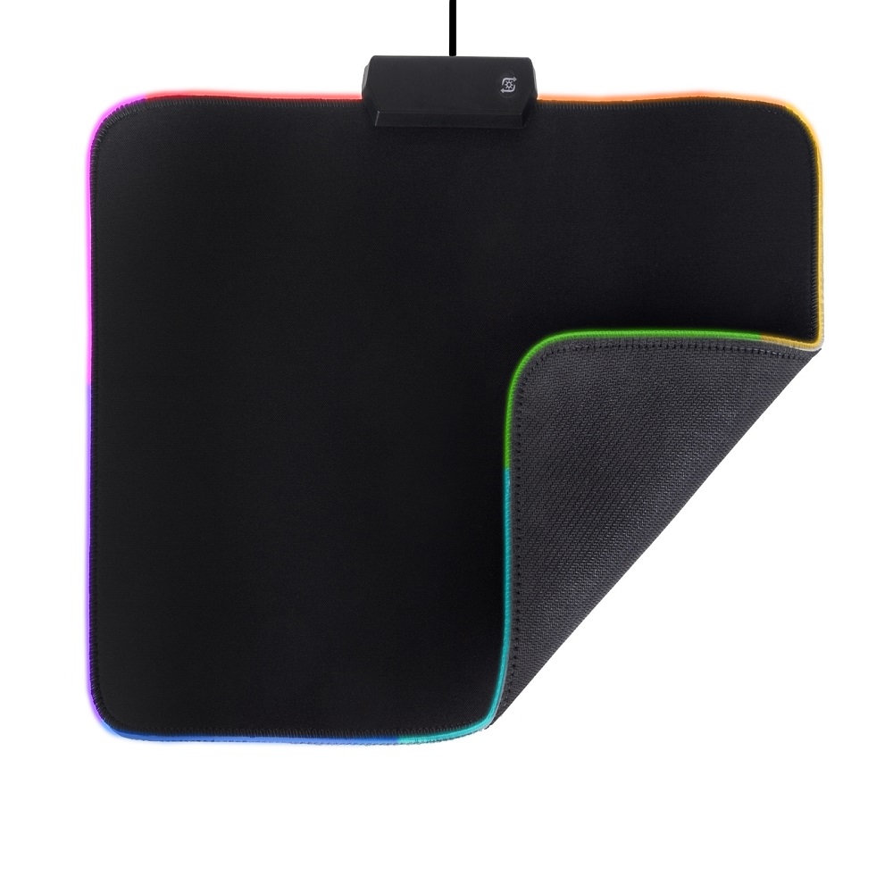 RGB LED gamer egérpad, csúszásmentes, fröccsenésálló felülettel – 13 világítási móddal, 35 x 25,5 cm (BB-12541) (2)