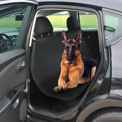 Univerzális, vízálló védőhuzat kutyáknak autósülésekre – 144 x 144 cm, fekete színű (BB-4077) (6)