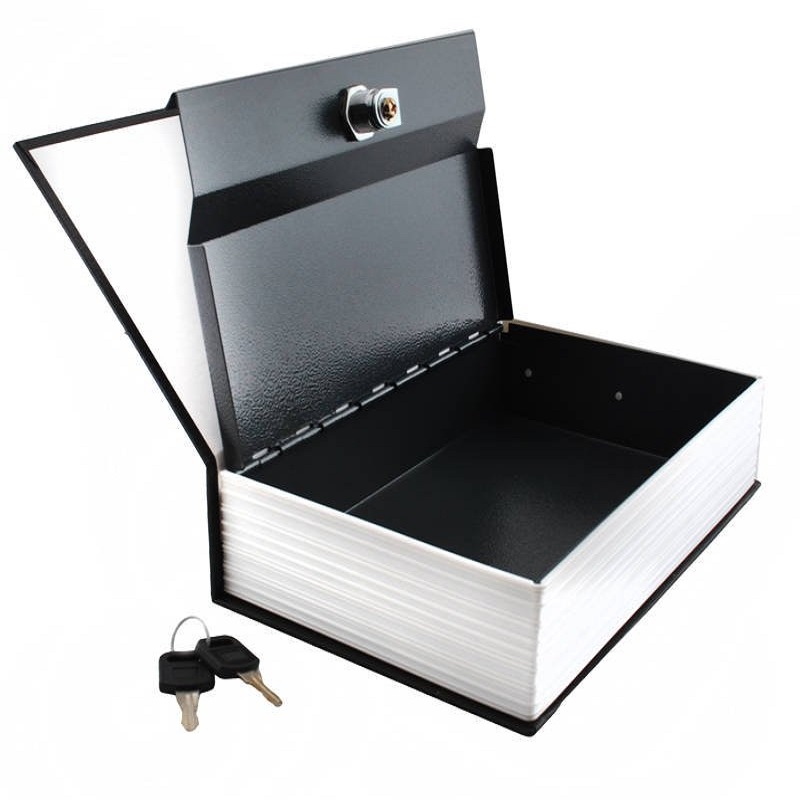 Zárható könyv alakú biztonsági széf – 2 darab kulccsal – papírpénzhez, érmékhez egyaránt (BB-1212) (1)