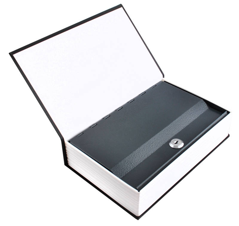 Zárható könyv alakú biztonsági széf – 2 darab kulccsal – papírpénzhez, érmékhez egyaránt (BB-1212) (10)