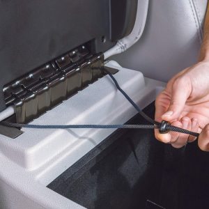 Autós táskatartó - univerzális, ülések közé feszíthető háló zsebbel és állítható pántokkal (BBM) - Image 3