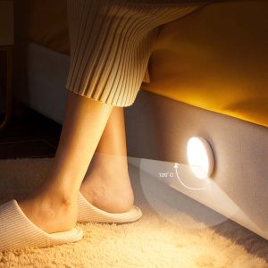 Mágnessel rögzíthető, mozgásérzékelős, kör alakú éjjeli lámpa - biztonsági fény lépcsőkhöz, folyosókra (BBKM) (BBV) - Image 6