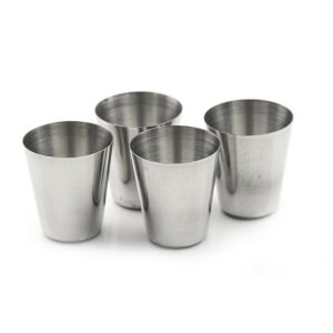 4 részes utazó pálinkás pohár szett - 0,3 dl-es fém kupica készlet praktikus bőr tokban (BBL) - Image 8