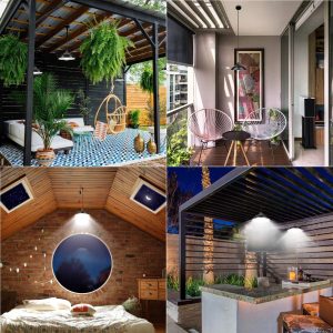 Időjárásálló, napelemes függőlámpa - energiatarékos, felakasztható kültéri világítás - 90W (BBL)(BBV) - Image 3