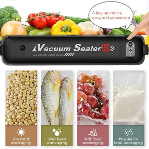 Vákuumfóliázó gép - élelmiszer tartósító vákuumcsomagoló készülék - 90W, fekete  (BBM)(BBV) - Image 7