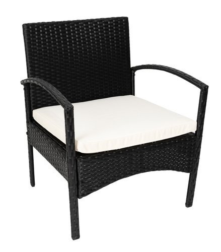3 részes elegáns megjelenésű kerti bútorkészlet – 2 darab székkel, 1 darab üveglapos asztallal (BB-11965) (4)