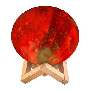 3D LED-es hangulat lámpa - Hold alakú éjjeli fény stílusos fa talppal -16 különböző színben és 4 világítási móddal (THM) - Image 7