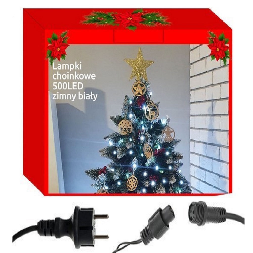 500 LED-es, toldható karácsonyi fényfüzér kül-, és beltérre – 51,6 méter, hideg fehér (BB-11375) (5)