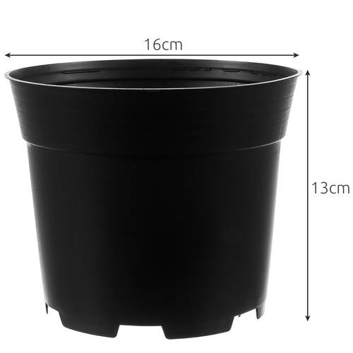 500 darabos műanyag ültető cserép készlet – 2L, 16 x 13 x 12 cm, fekete (BB-20846) (2)