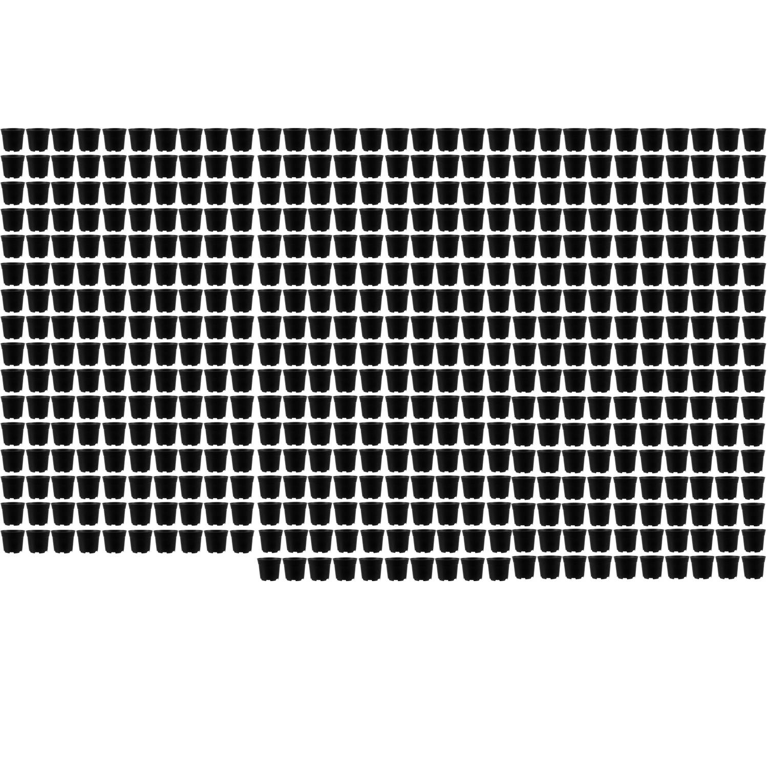 500 darabos műanyag ültető cserép készlet – 2L, 16 x 13 x 12 cm, fekete (BB-20846) (3)