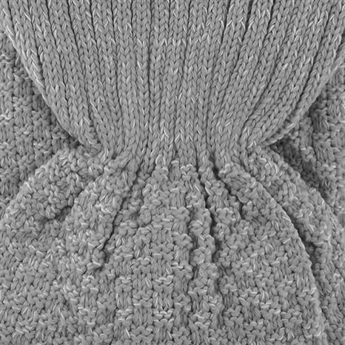 Belebújós sellő farok alakú pihe-puha kötött takaró – szürke (BB-5597) (13)