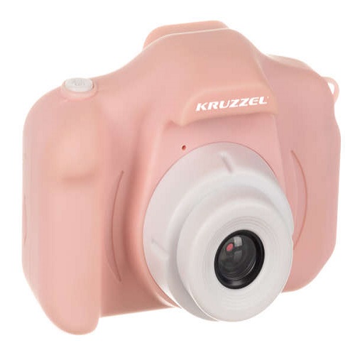 Digitális gyerek fényképezőgép cicás tokkal, levehető pánttal és 5 játékkal -16 GB micro SD, rózsaszín (BB-16951) (5)