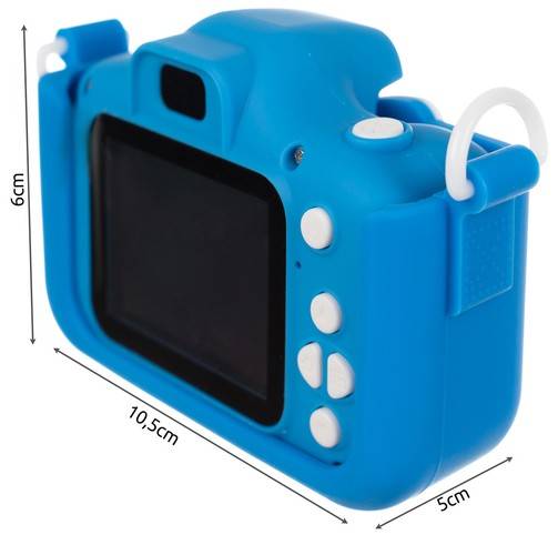 Digitális gyerek fényképezőgép cicás tokkal, szíjjal és 5 játékkal -16 GB micro SD (BB-16952) (3)