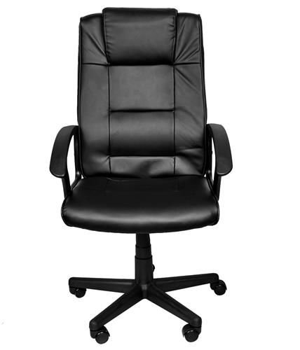 Ergonomikus öko bőrből készült irodai szék – fejtámlával, állítható magassággal – fekete (BB-8982) (5)