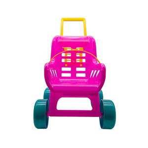 Műanyag játék sport babakocsi biztonsági övvel - járássegítő játék és baba kiegészítő kislányoknak vidám színekben - 42 x 49 x 29 cm (BBJ) - Image 3