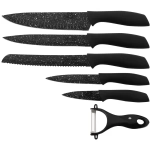 BM-6651 multifunkciós konyhai szeletelő, aprító és hámozó szett kerámia bevonattal és csúszásmentes nyéllel- pékáruhoz, húsokhoz, zöldségekhez - 6 db-os készlet (BBA) - Image 3