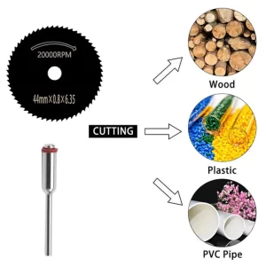 6 db-os, fúrógépre csatlakoztatható mini vágókorong készlet fémhez, fához, műanyaghoz - 22, 25, 32, 35 és 44 mm-es fűrésztárcsákkal (BBKM) (BBD) - Image 7