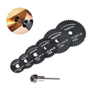 6 db-os, fúrógépre csatlakoztatható mini vágókorong készlet fémhez, fához, műanyaghoz - 22, 25, 32, 35 és 44 mm-es fűrésztárcsákkal (BBKM) (BBD) - Image 3