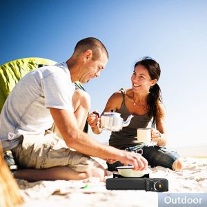 Hordozható kemping gázfőző műanyag strapabíró kofferban (BBL) - Image 7