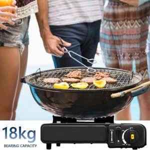 Hordozható kemping gázfőző műanyag strapabíró kofferban (BBL) - Image 4