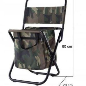 2in1 terep mintás horgász szék és táska - 100 kg teherbírású összecsukható és hordozható kempingszék tágas tárolórésszel (BBL) - Image 5