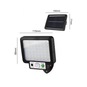 Worth Air W-780-7 mozgásérzékelős, falra szerelhető kültéri szolár lámpa - különálló napelemmel rendelkezik - 120W (BBV) - Image 6