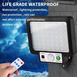 Worth Air W-780-7 mozgásérzékelős, falra szerelhető kültéri szolár lámpa - különálló napelemmel rendelkezik - 120W (BBV) - Image 5